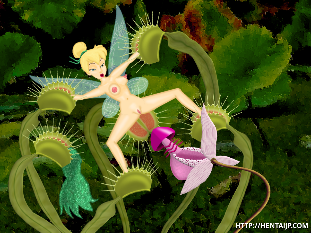 Tinker Bell is one hot fairy – even plants want to fuck her! – Disney  Fairies Hentai